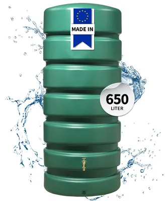 Productafbeelding van Garantia CLASSICO tuintank, regenwateropslag, 650 liter, 80x60x192 cm (L x B x H), groen; artikelnummer: 326030