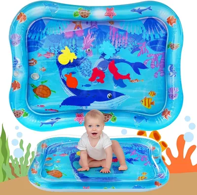 Imagen del producto de Alfombra de juego para bebés, inflable, de 66 x 50 cm, ideal para el desarrollo motor