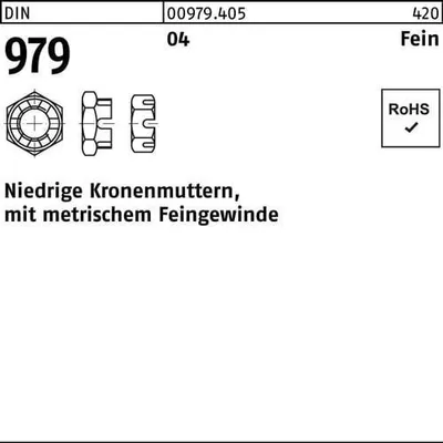 Produktbild von Reyher  Kronenmuttern DIN 979 04 M 36 x 3 (1 Stück)