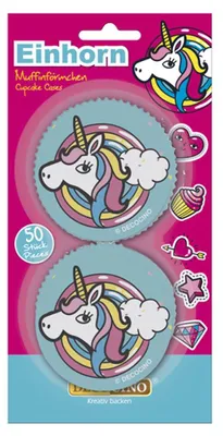 Produktbild von Muffinförmchen Einhorn, 50 Stück