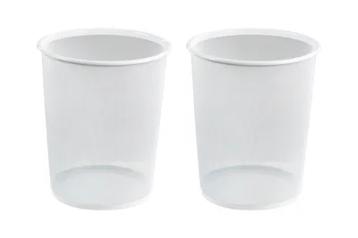 Produktbild von Papierkörbe - 20 Liter - Weiß - Metallgeflecht - 2er Set