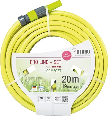 Produktbild von 20m Gartenschlauch Pro Line - Profi-Set 3/4" gelb mit Armaturen
