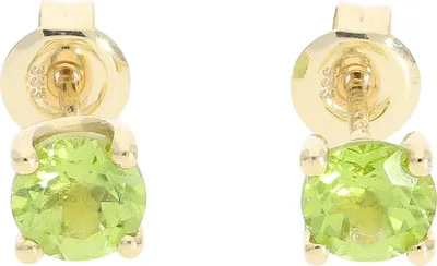 Produktbild von Peridot Ohrstecker 333 Gold Damen JL10-06-3883 4-Krappenfassung 5 mm