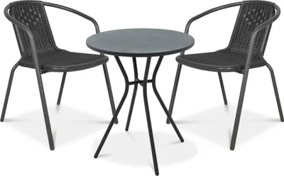 Obrázok produktu pre Balkónový set SIMPLE 2+1 - Grafit