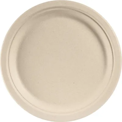 Produktbild von Duni Einwegteller Bagasse rund Ø 26 cm 50 Stück Pappteller Braun Partygeschirr