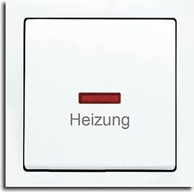 Produktbild von BUSCH JÄGER Komplettset Heizung-Not-Schalter 2-polig rote Kalotte FUTURE LINEAR