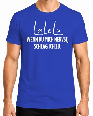 Obrázok produktu pre Lalelu Ak ma budeš otravovať, udriem ťa Vtipné sarkastické tričko pre mužov, modré, 3XL