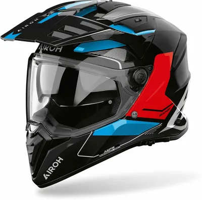 Produktbild von Airoh Bandit Tune Enduro-Helm, schwarz/blau/rot, 2XL (63)