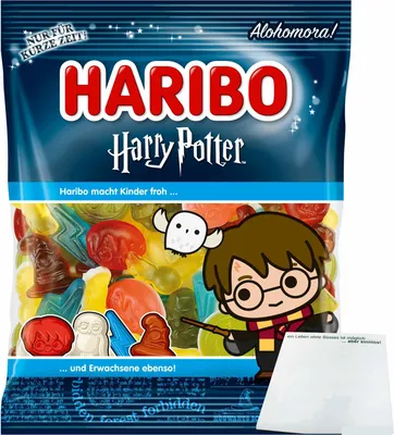 Produktbild von Haribo Harry Potter Harry Edition (160g Beutel) + usy Block