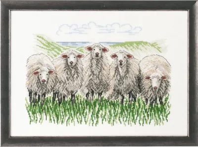 Immagine prodotto di Permin ricamo a punto croce "Pecora", schema contato, 41x29cm, 70-7433