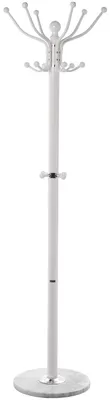 Immagine prodotto di Portaabiti in metallo con base in marmo, bianco, 36 x 175 cm