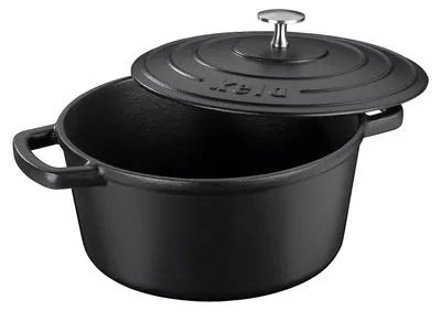 Produktbild von Kela Calido, 3,8 l, Schwarz, Eisenguss, Emaille, 24 cm, 120 mm