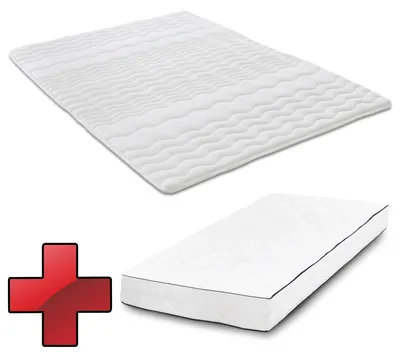 Immagine prodotto di Materasso a 7 zone Sleezzz Superior 90 x 200 cm, altezza 21 cm, grado di rigidità H3/H4 + coprimaterasso / imbottitura per materasso 90 x 200 cm