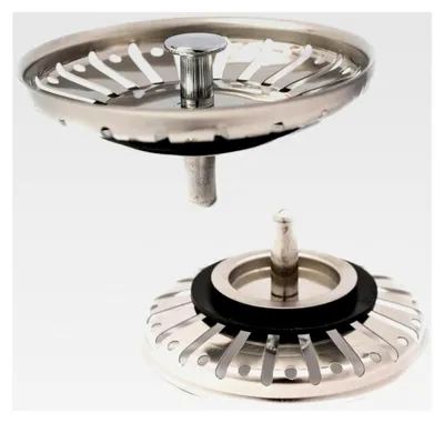 Produktbild von Siebkörbchen für Spüle | 83mm | Abflusssieb aus rostfreiem Edelstahl | Mit Griff | Durchmesser
