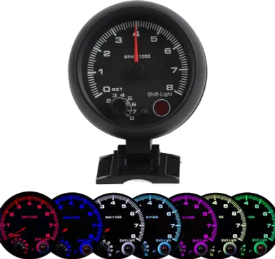 Produktbild von 3,75 Zoll 12V -Auto -Tachometer 0-8000 U / min Zeiger Tacho -Messgerät mit einstellbares Schaltlicht
