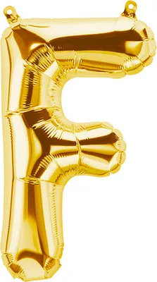 Produktbild von Folienballon Buchstabe F, gold, ca. 80 cm, für Luftbefüllung