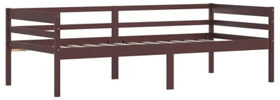 Produktbild von vidaXL Massivholzbett Dunkelbraun Kiefer 90x200 cm