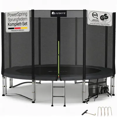 Produktbild von Juskys Trampolin JumpMaster XL Ø 366 cm mit Sicherheitsnetz & Leiter