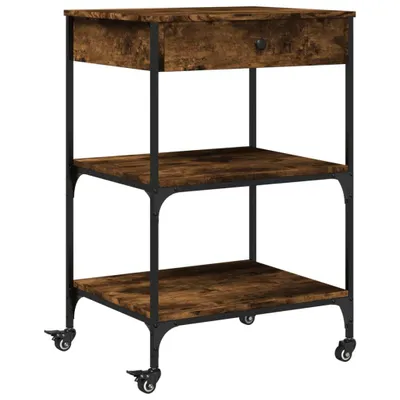 Produktbild von Küchenwagen Räuchereiche 60x48x89,5 cm Holzwerkstoff