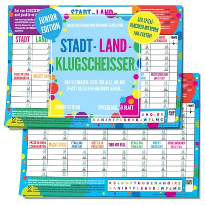 Produktbild von Spielblock Stadt-Land-Klugscheisser - Junior Edition