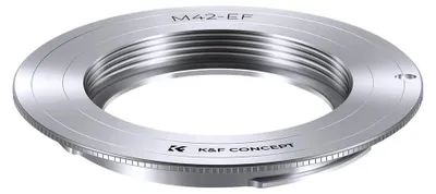 Obrázek produktu pro Adaptér objektivu – M42 na Canon EOS EF/EF-S – Ruční ostření – Kovový adaptér – Pro modely EOS 200D, 750D, 80D, 800D, 1300D