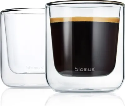 Obrázok produktu pre Blomus Nero, Priehľadná, Sklo, Kolo, 2 kusov, Vymazať, 200 ml