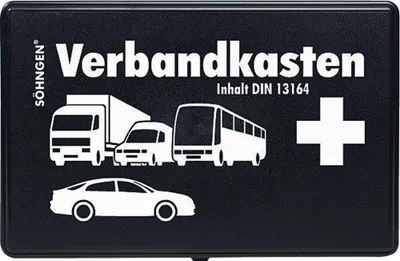 Immagine prodotto di Söhngen KFZ Verbandskasten mit Füllung, aus ABS Kunststoff, Größe 260x160x80 mm