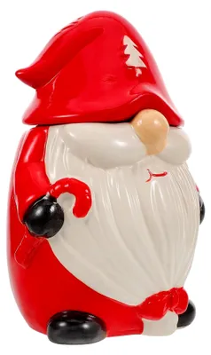 Produktbild von Weihnachtskeksdose aus Keramik mit Deckel in Wichtelform