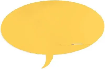 Produktbild von Symbol-Tafel Skinshape Sprechblase lackiert 75x115cm RAL 1023 verkehrsgelb.