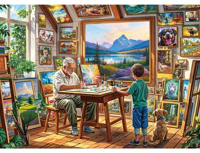 Zdjęcie produktu dla Puzzle z 1000 elementów dla dorosłych i dzieci, z motywem "Sztuka malarska"