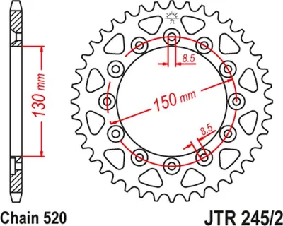 Obrázok produktu pre Zębatka JT 47T JTR245/2.47