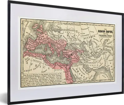 Produktbild von MuchoWow® MuchoWow® Gerahmtes Poster Römer - Geschichte - Jahrgang 60x40 cm - Poster mit zchwarzem Bilderrahmen - Schlafzimmer - Plakat in Rahmen - Drucken