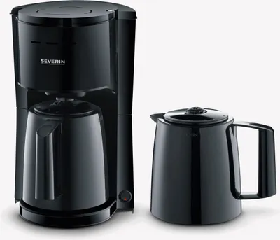 Produktbild von SEVERIN Filterkaffeemaschine mit 2 Thermokannen KA 9307  aus Kunststoff, schwarz Filterkaffeemaschine  Kaffeemaschine  Duo-filterkaffeemaschine  Filterkaffeemaschine Mit 2 Thermokannen
