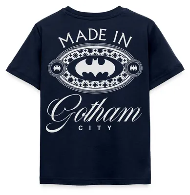 Produktbild von Spreadshirt Batman Gotham City Logo Kinder T-Shirt, 122/128 (7-8 Jahre), Navy