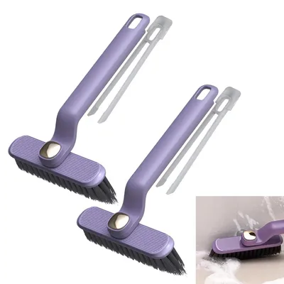 2er Set rotierende Spalt-Reinigungsbürste, 360° drehbar, für Fenster/Bad/Küche