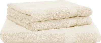 Produktbild von Betz 3-tlg. Saunatuch Set PREMIUM 1 Saunatuch 2 Handtücher 100%Baumwolle  Farbe: beige