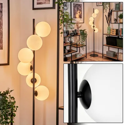 Produktbild von Garaguso Stehlampe aus Metall/Glas in Schwarz/Weiß