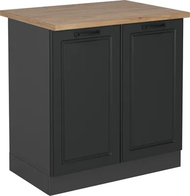 Produktbild von Spülenunterschrank Vicco R-Line Anthrazit Landhaus 80 cm , AP Eiche, Model 53841