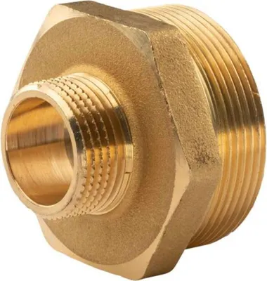 Produktbild von Messing Gewinde-Fitting Reduziernippel 1'AG (DN 25) - 2'AG (DN 50) - schwere Ausführung