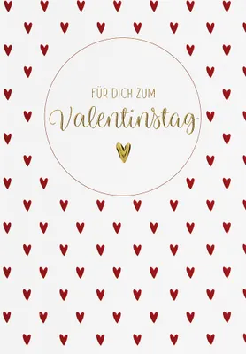 Produktbild von Valentinstag Glückwunschkarte im Format 115 x 17cm mit Umschlag