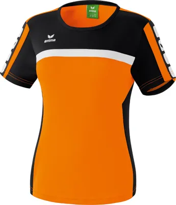 Produktbild von Erima CLASSIC 5-CUBES T-Shirt Damen orange/schwarz/weiß 36