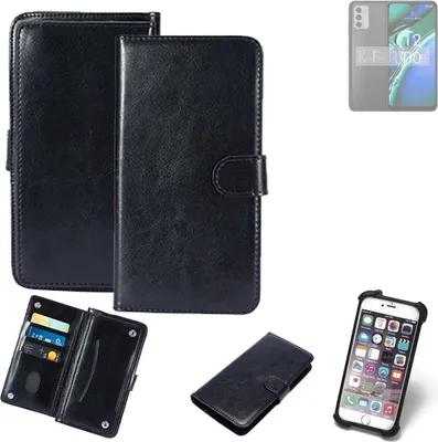 Produktbild von K-S-Trade 360° Hülle kompatibel mit Nokia G42 schwarz Kunstleder Case BookCase WalletCase Kunstlederederhülle Handyhülle, Rundumschutz Bumper (1x)
