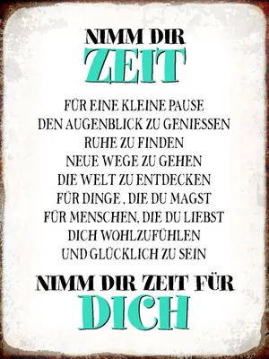 Produktbild von vianmo Holzschild 40x30 cm nimm dir Zeit für dich glücklich