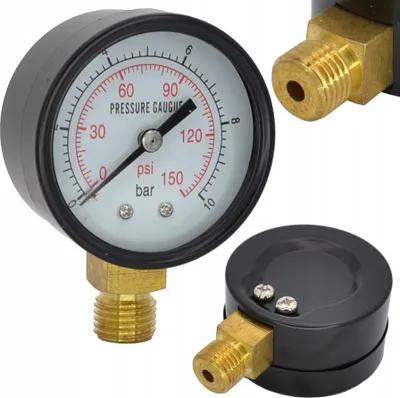Produktbild von IBO | Manometer für Druckregler - 0–10 bar - 1/4" - Präzise Messung - Kompakt und zuverlässig