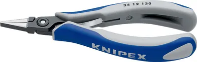 Produktbild von KNIPEX 34 12 130 Präzisions-Elektronik-Greifzange mit Mehrkomponenten-Hüllen brüniert 135 mm