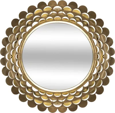 Immagine prodotto di Spiegel "Blume" - goldenes Metall D 91 cm - Atmosphera Interior Designer