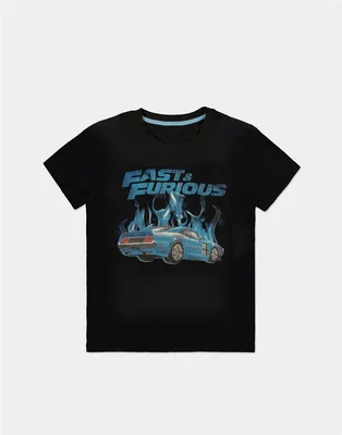 Produktbild von Universal - Fast & Furious - Blue Flames - Men's Short Sleeved T-shirt Black-2XL