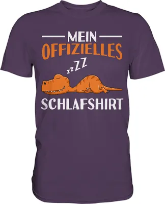Produktbild von Offizielles Schlafshirt Nachthemd Schlafanzug Pyjama Dino Kinder T-Shirt Trex – Urban Purple / S