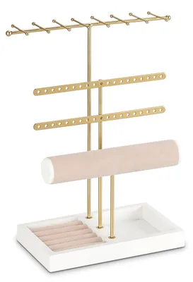 Immagine prodotto di Supporto dorato per gioielli - Organizzatore per collane e braccialetti