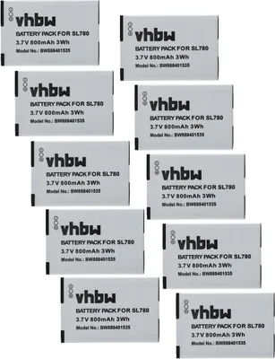 Produktbild von vhbw 10x Akku kompatibel mit Unify OpenStage SL6, SL400, SL450 schnurlos Festnetz Telefon (800 mAh, 3,7 V, Li-Ion)